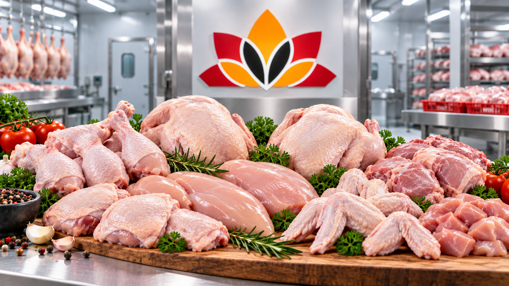 Aves e frangos congelados